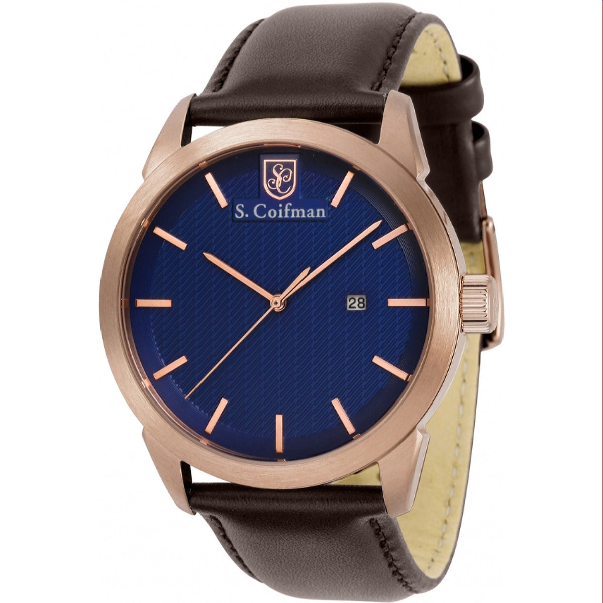 S. Coifman Men's SC0500 Black Leather Watch