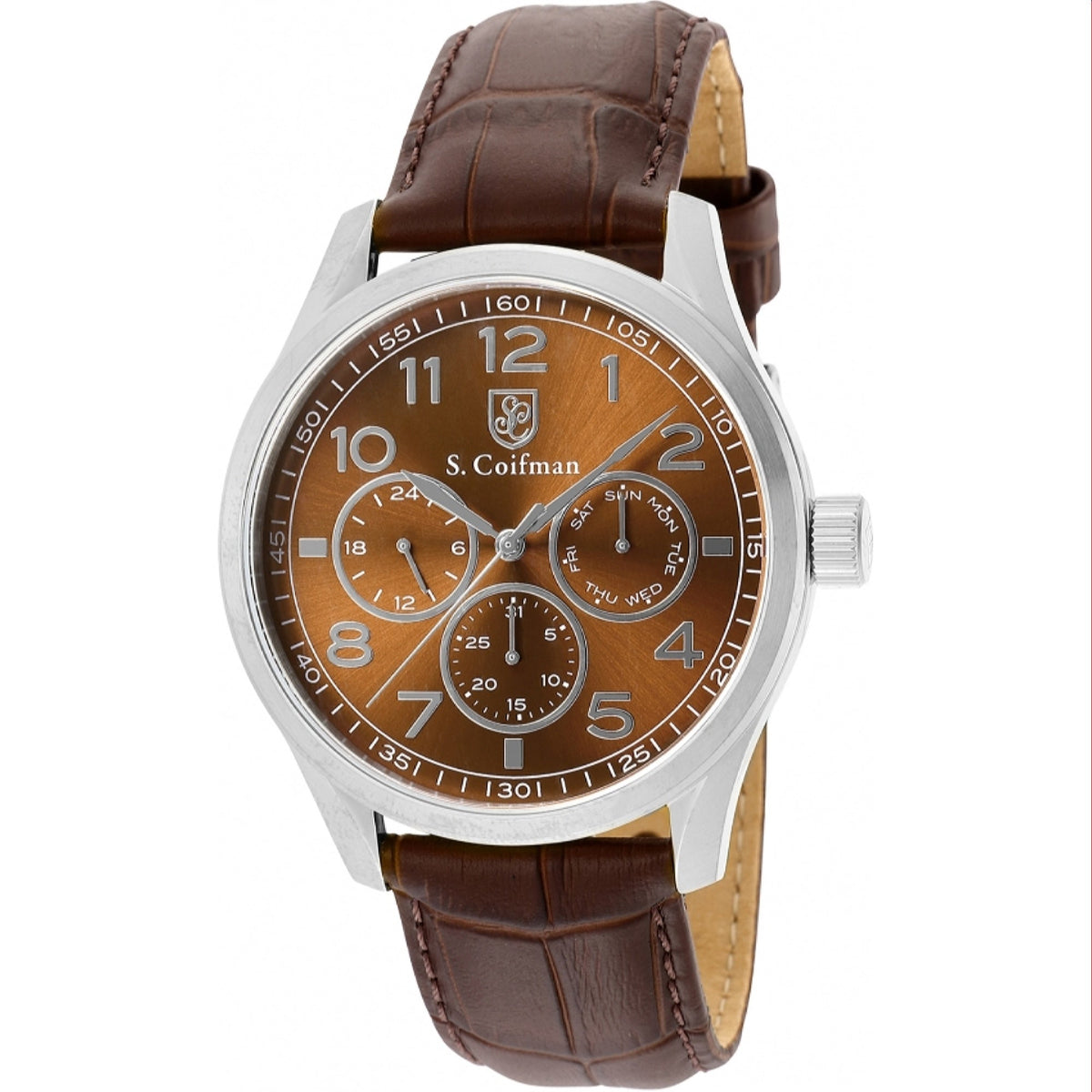 S. Coifman Men's SC0502 Black Leather Watch