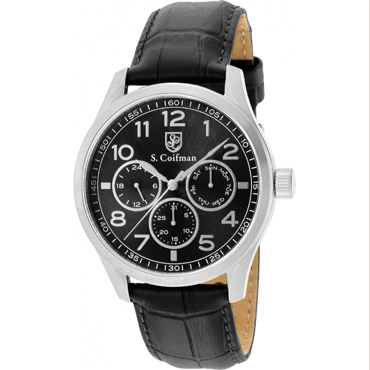 S. Coifman Men's SC0503 Black Leather Watch