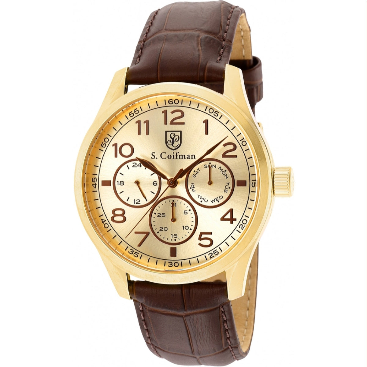S. Coifman Men's SC0505 Black Leather Watch