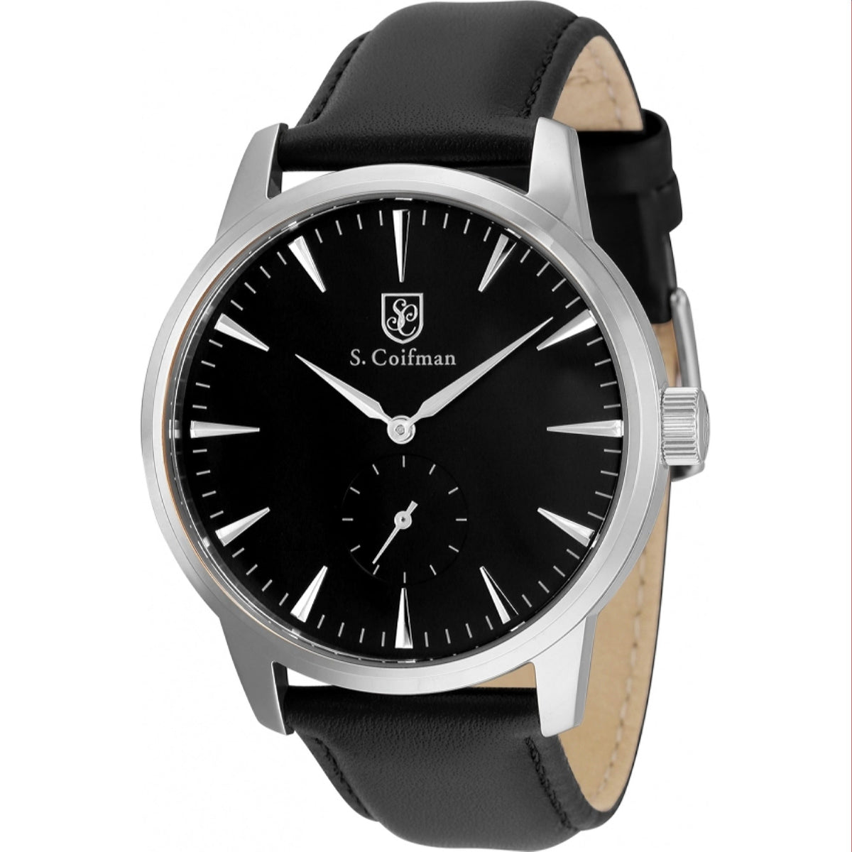 S. Coifman Men's SC0513 Black Leather Watch