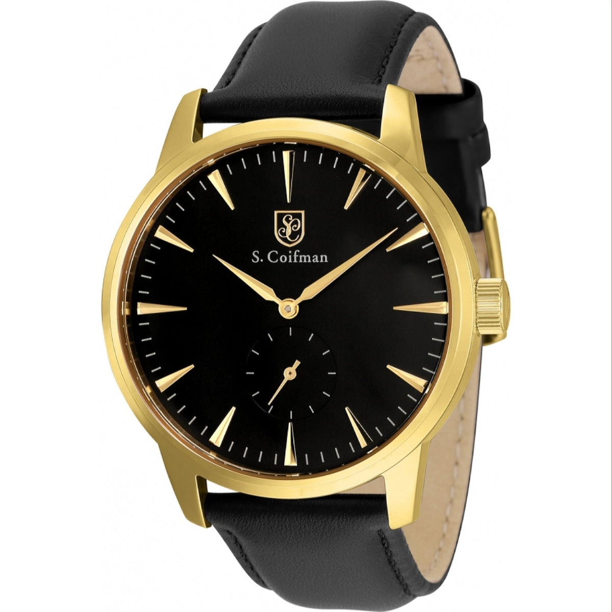 S. Coifman Men's SC0515 Black Leather Watch