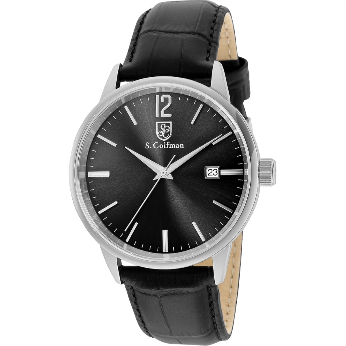 S. Coifman Men's SC0517 Black Leather Watch