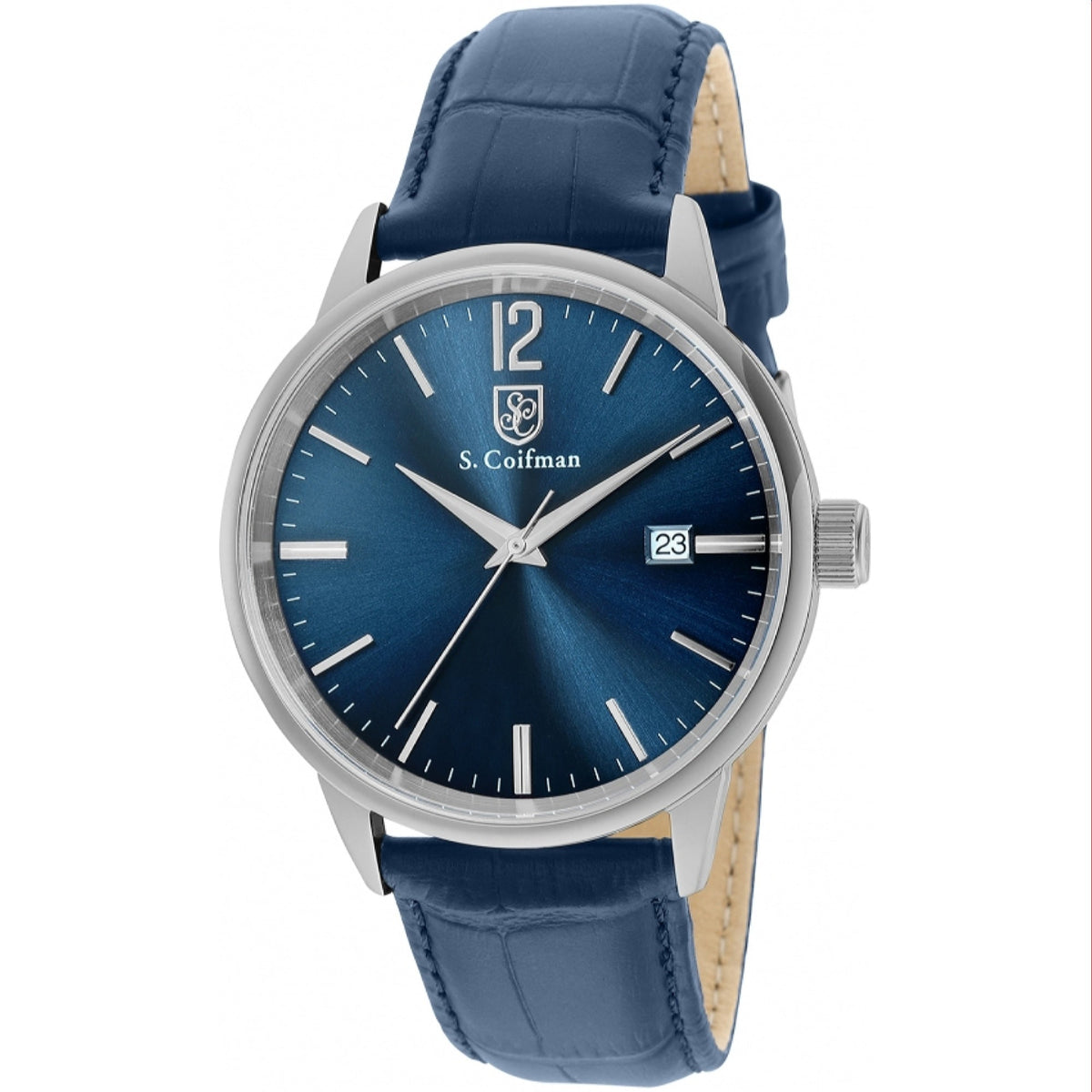 S. Coifman Men's SC0518 Blue Leather Watch