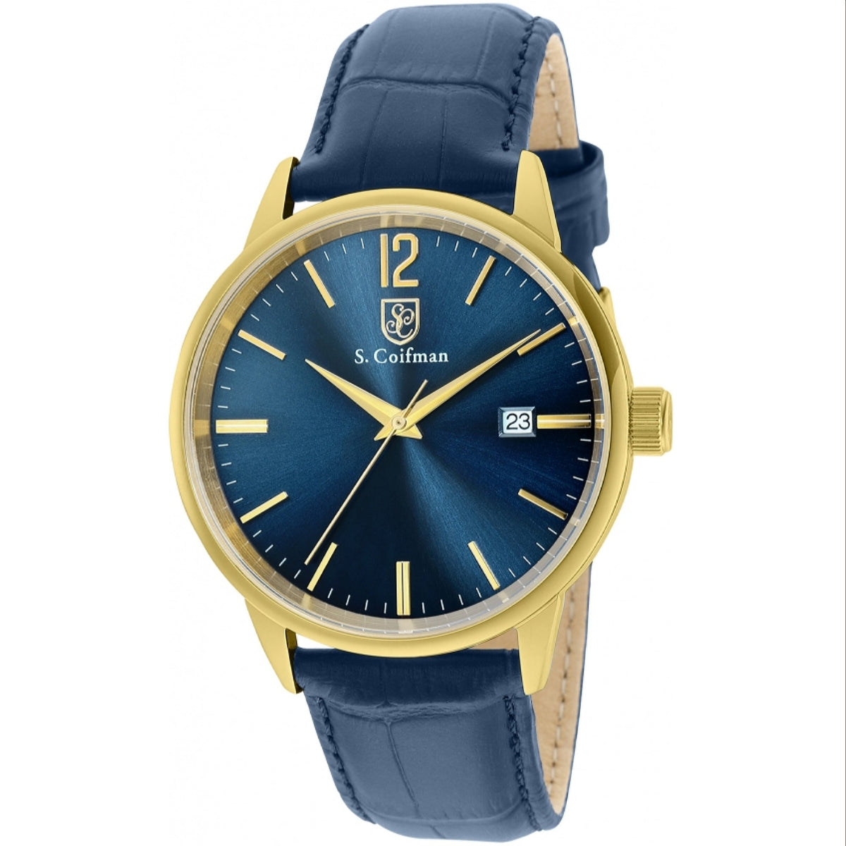 S. Coifman Men&#39;s SC0519 Blue Leather Watch