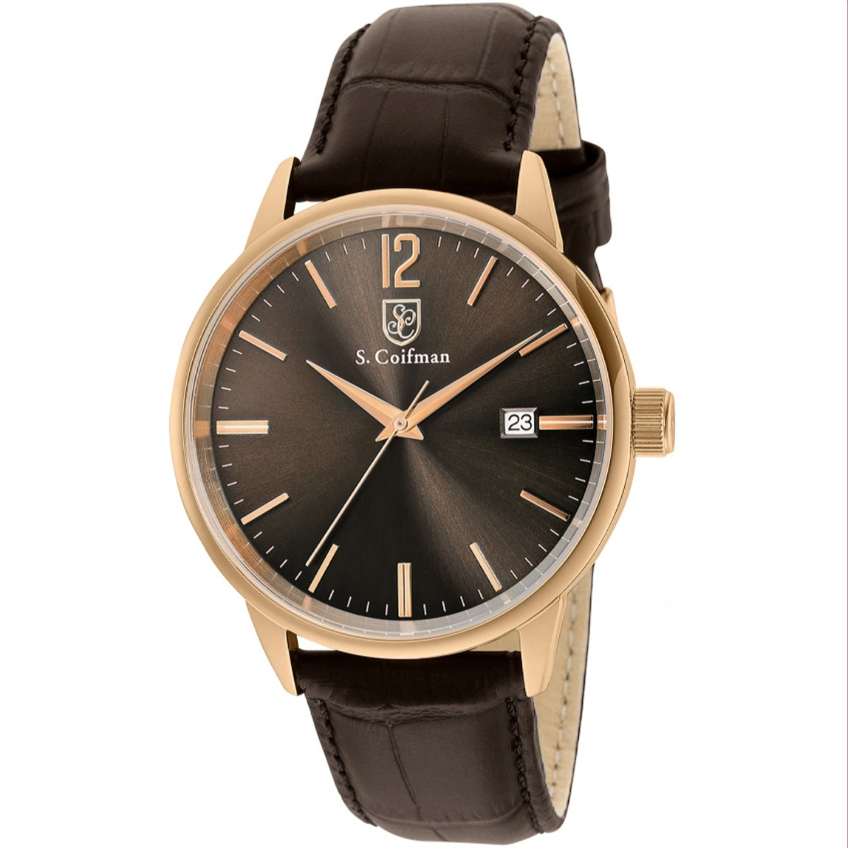 S. Coifman Men's SC0521 Brown Leather Watch