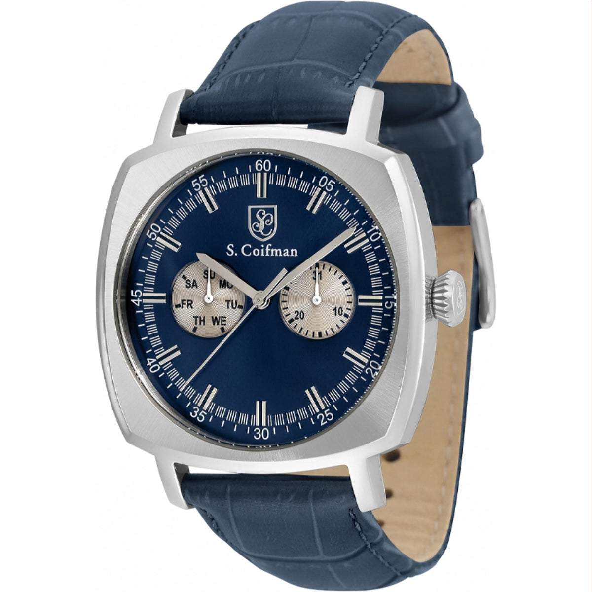S. Coifman Men&#39;s SC0523 Blue Leather Watch