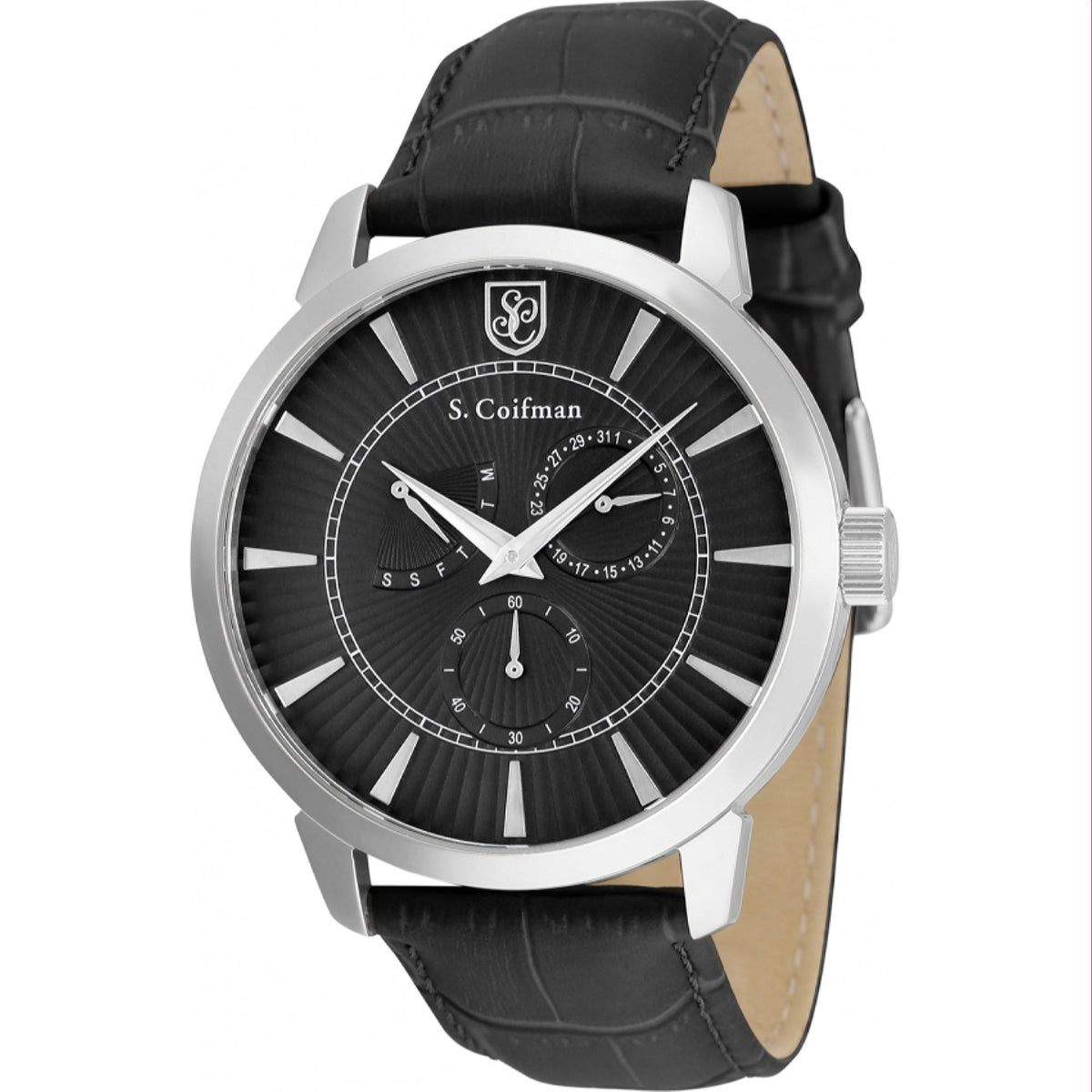 S. Coifman Men's SC0524 Black Leather Watch