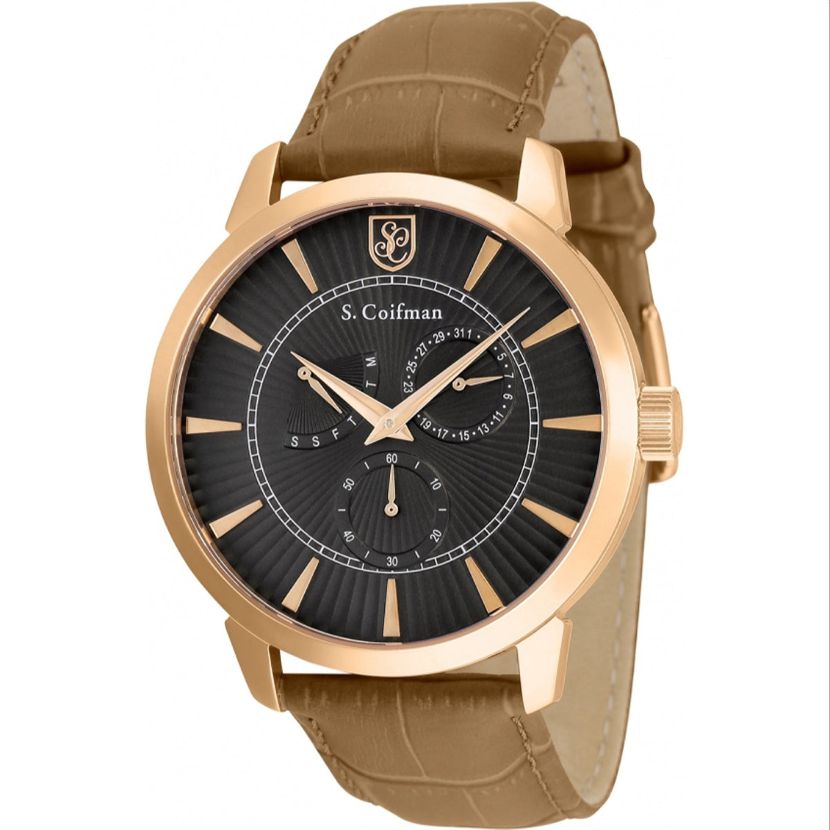 S. Coifman Men's SC0526 Brown Leather Watch