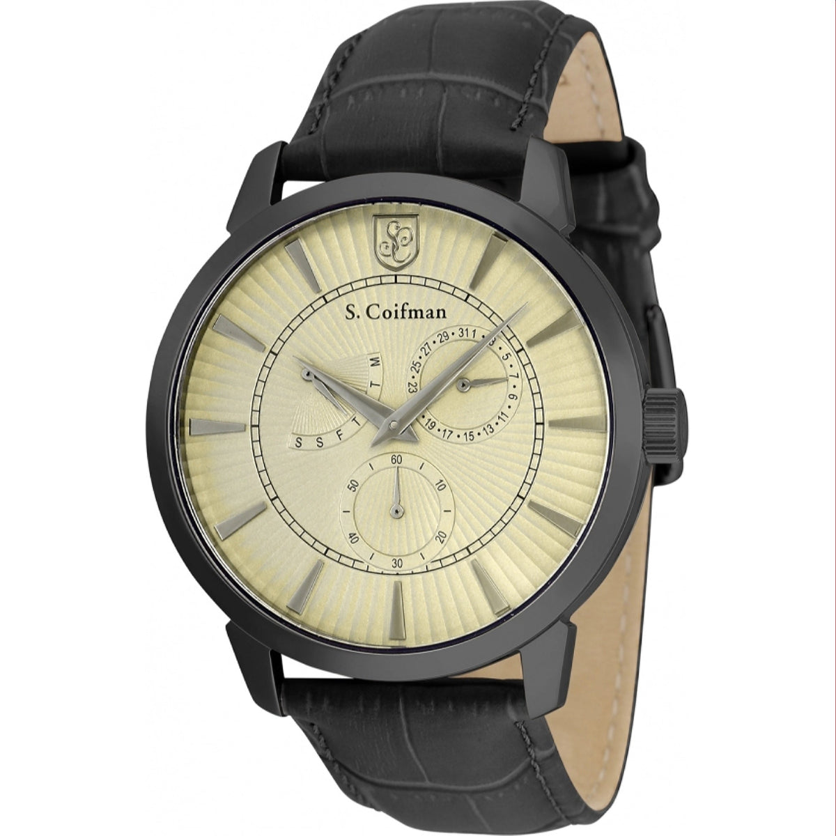 S. Coifman Men's SC0527 Black Leather Watch