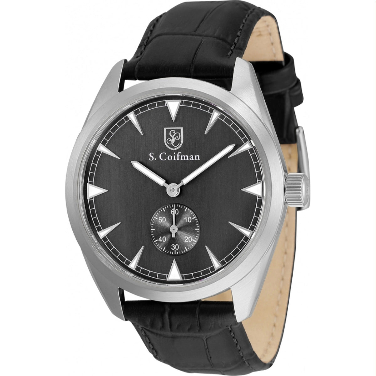 S. Coifman Men&#39;s SC0529 Black Leather Watch