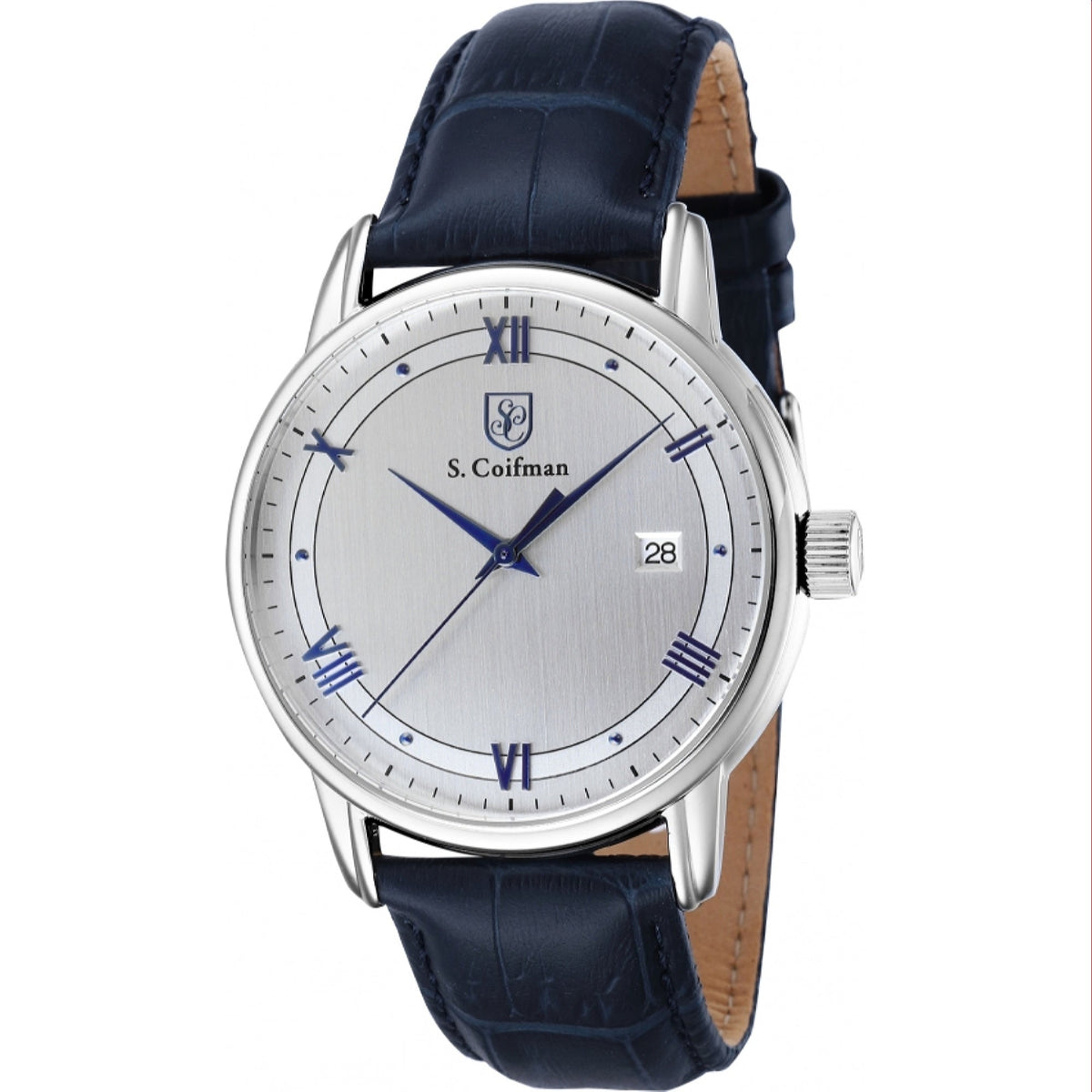 S. Coifman Men's SC0538 Blue Leather Watch