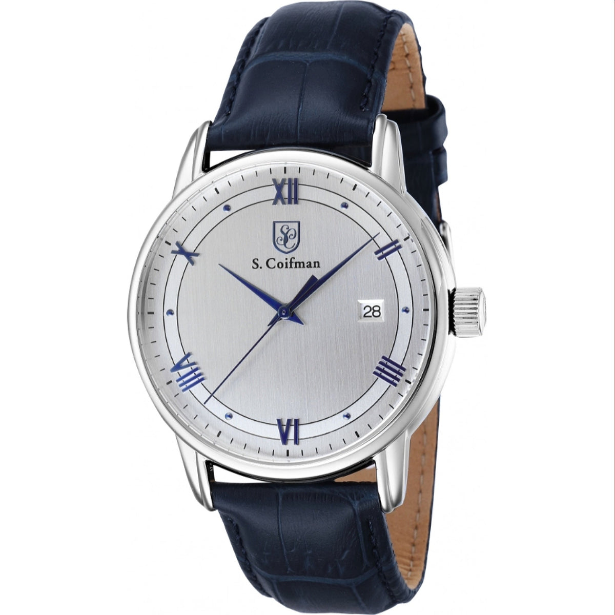 S. Coifman Men&#39;s SC0538 Blue Leather Watch