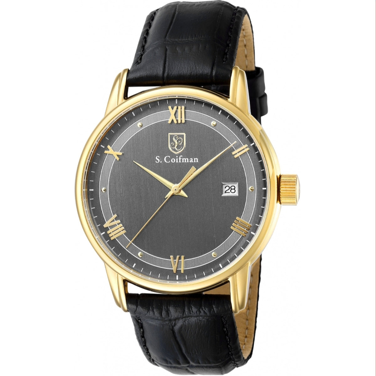 S. Coifman Men's SC0539 Black Leather Watch
