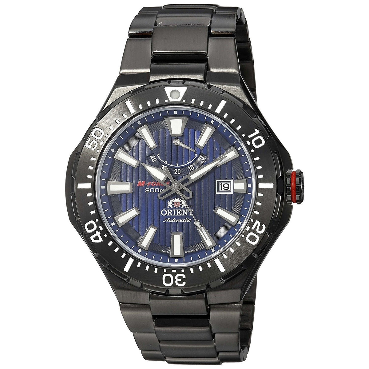 Orient Men&#39;s SEL07001D0 M-Force Delta Automatic Black Stainless Steel Watch