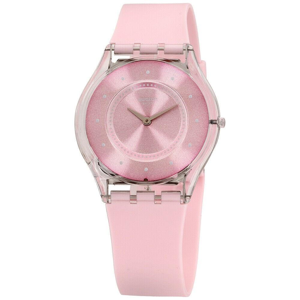 Swatch Unisex SFE111 Skin Pink Silicone Watch