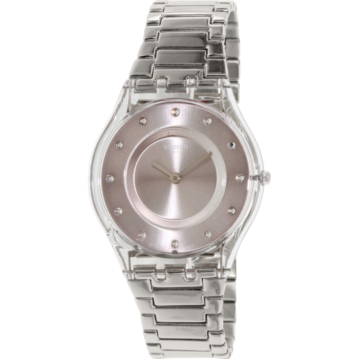Swatch Women's SFK393G Skin Silver Drawer Stainless Steel Watch