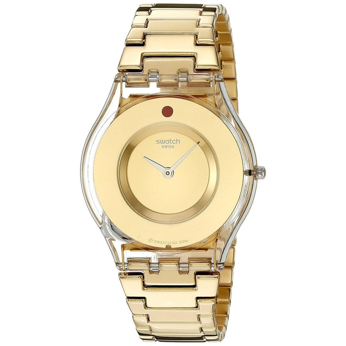 Swatch Women&#39;s SFK399G Schupe Gold-Tone Stainless Steel Watch