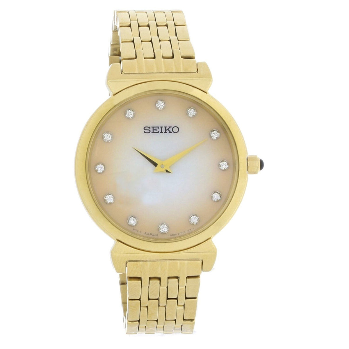 Seiko Women&#39;s SFQ802 Ladies Gold-Tone Stainless Steel Watch