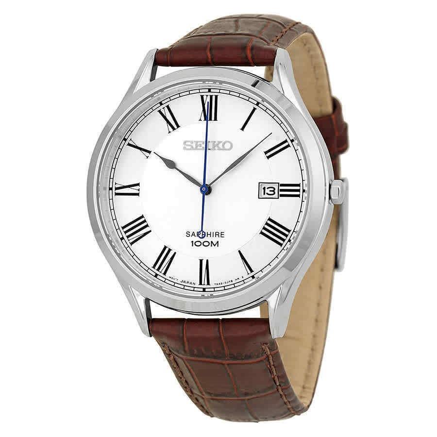 Seiko Men's SGEG97 Neo Classic Brown Leather Watch