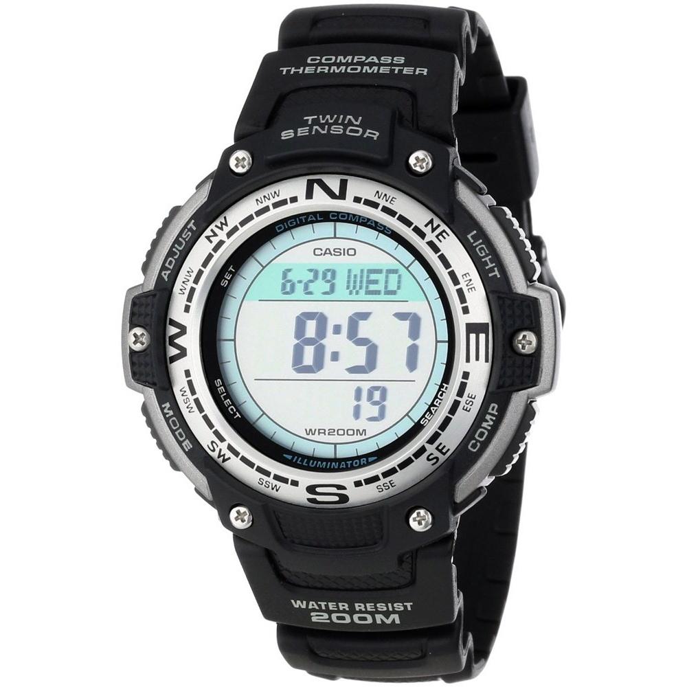 Casio Men&#39;s SGW-100-1V Quartz Digital Black Rubber Watch