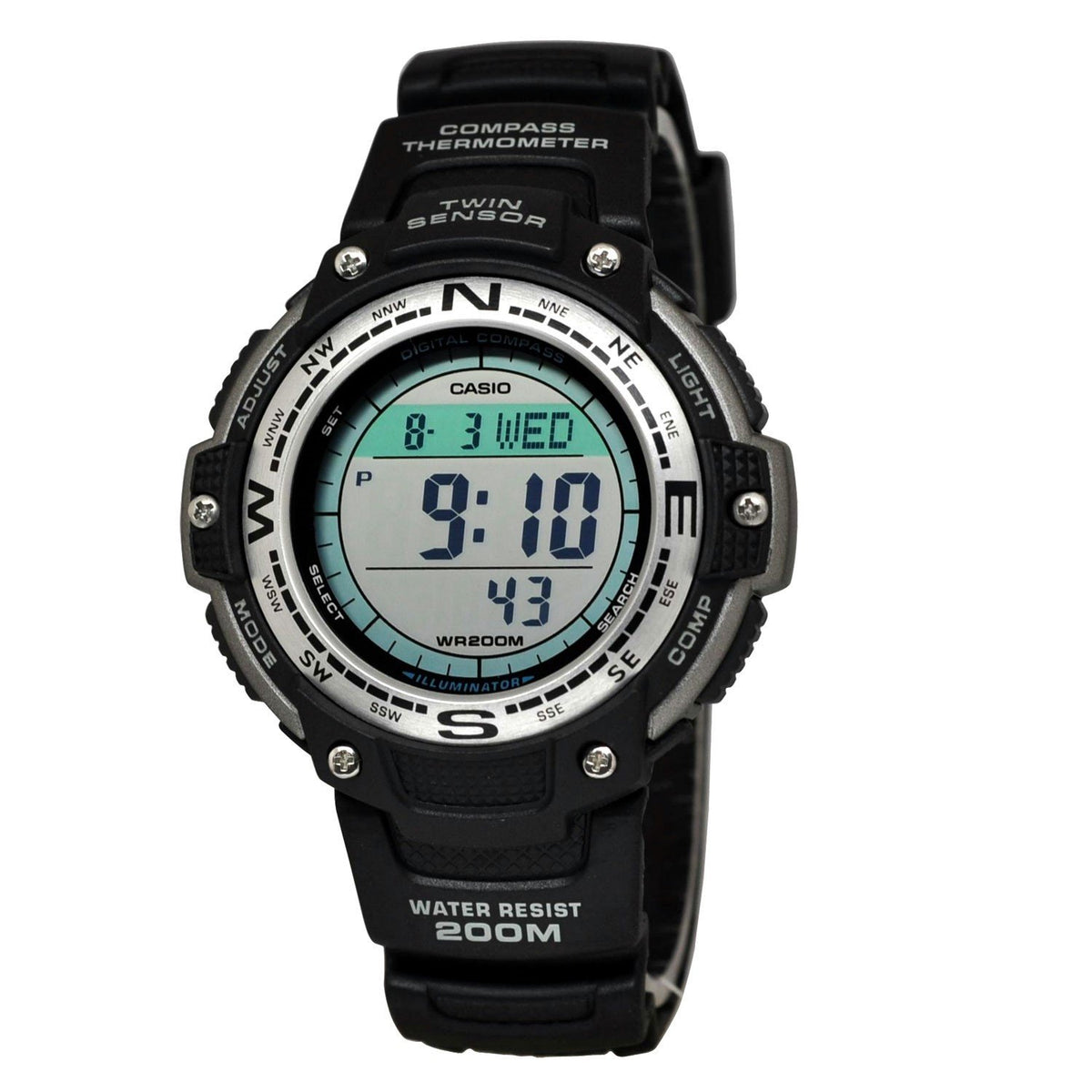 Casio Men's SGW100-1V Sports Black Resin Watch