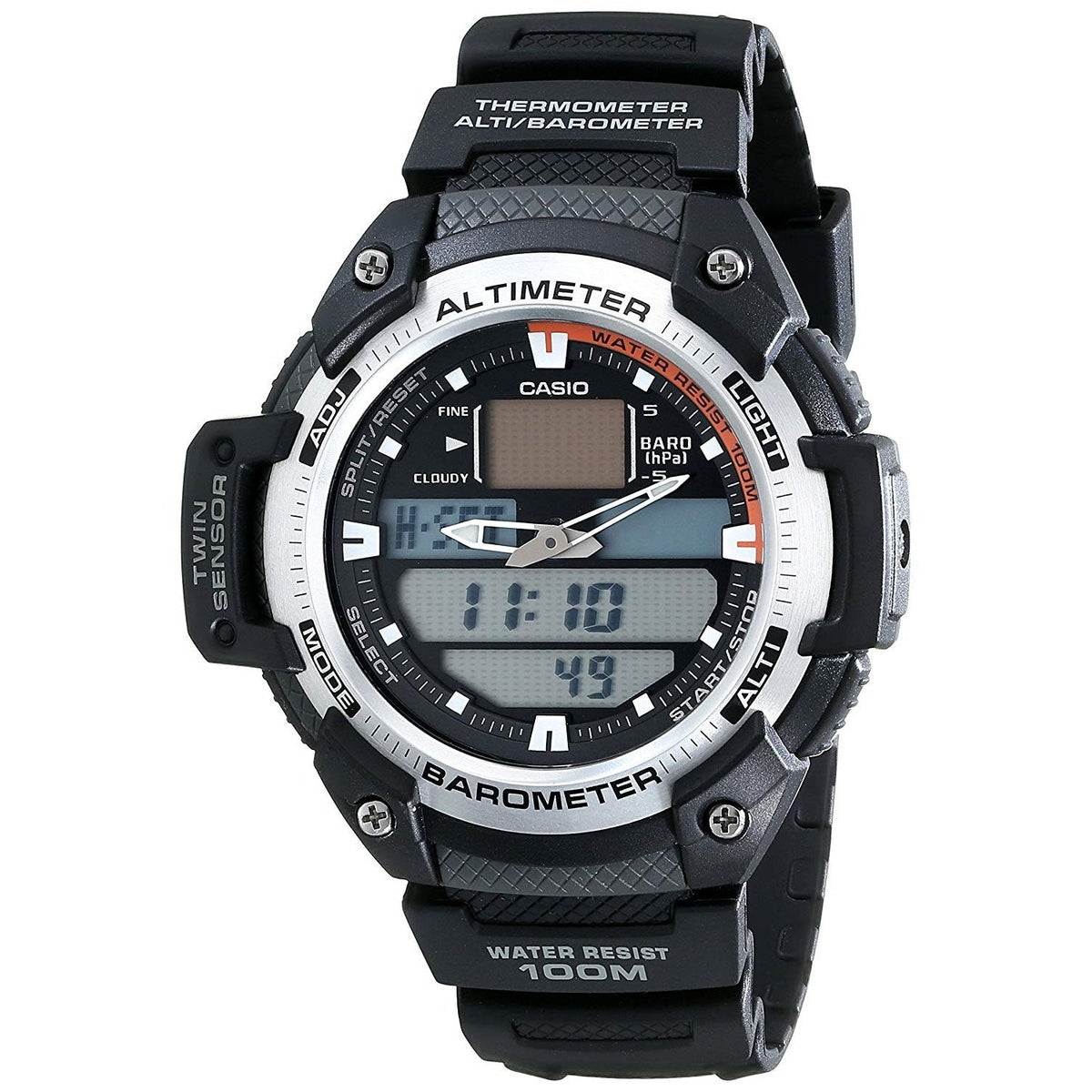 Casio Men's SGW400H-1B2 Outgear Analog-Digital Black Resin Watch
