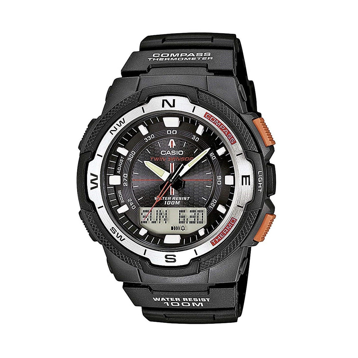 Casio Men&#39;s SGW500H-1B Outgear Analog-Digital Black Resin Watch