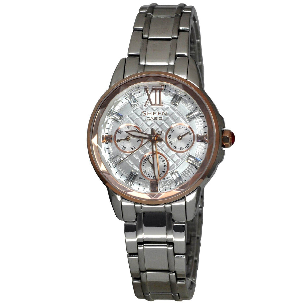 Casio Women's SHE3029SG-7A Sheen Stainless Steel Watch