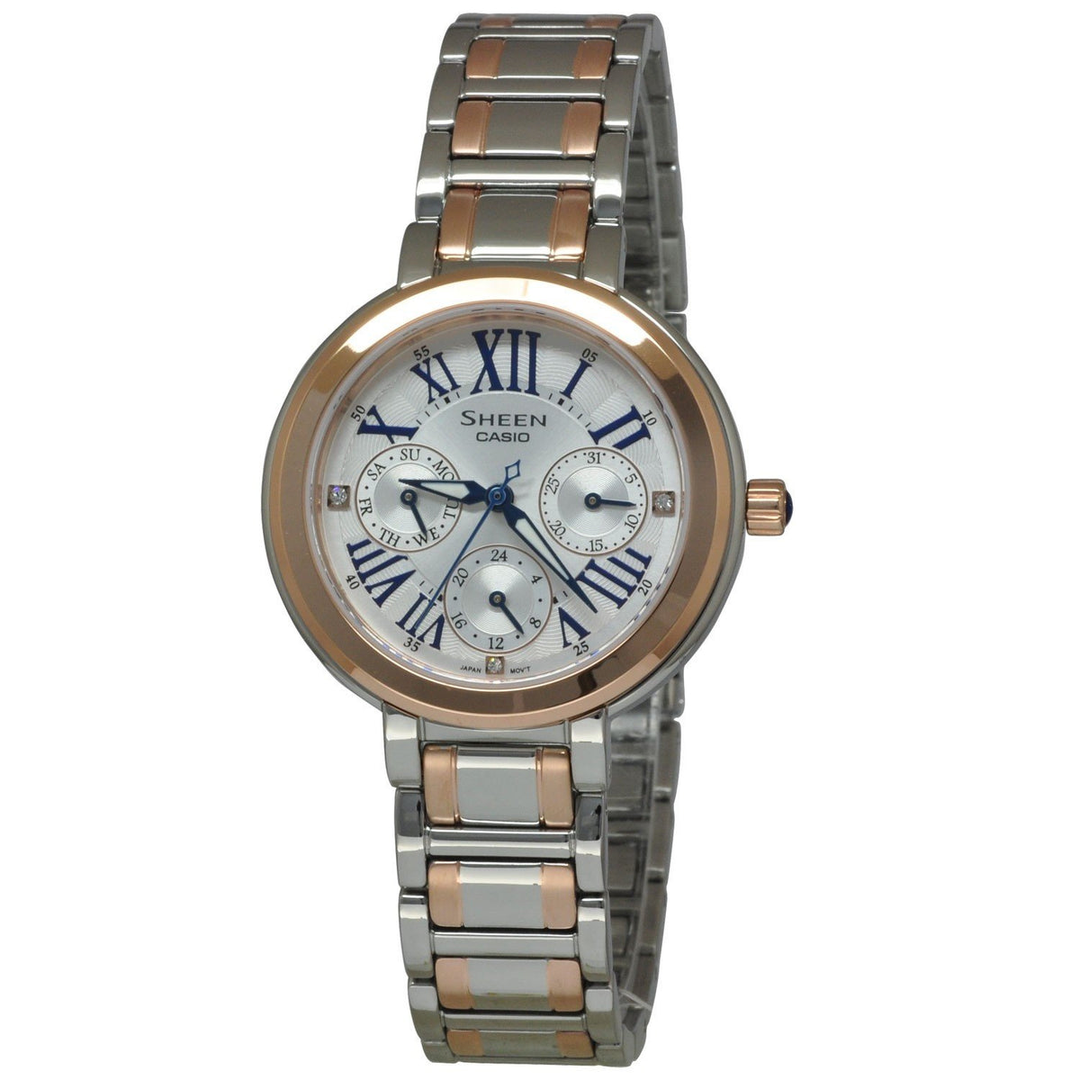 Casio Women's SHE3034SG-7A Sheen Crystal Two-Tone Stainless Steel Watch