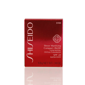 Shiseido Sheer Matifying Foundation Refill (B100 Very Deep Beige) .34 Oz 10812