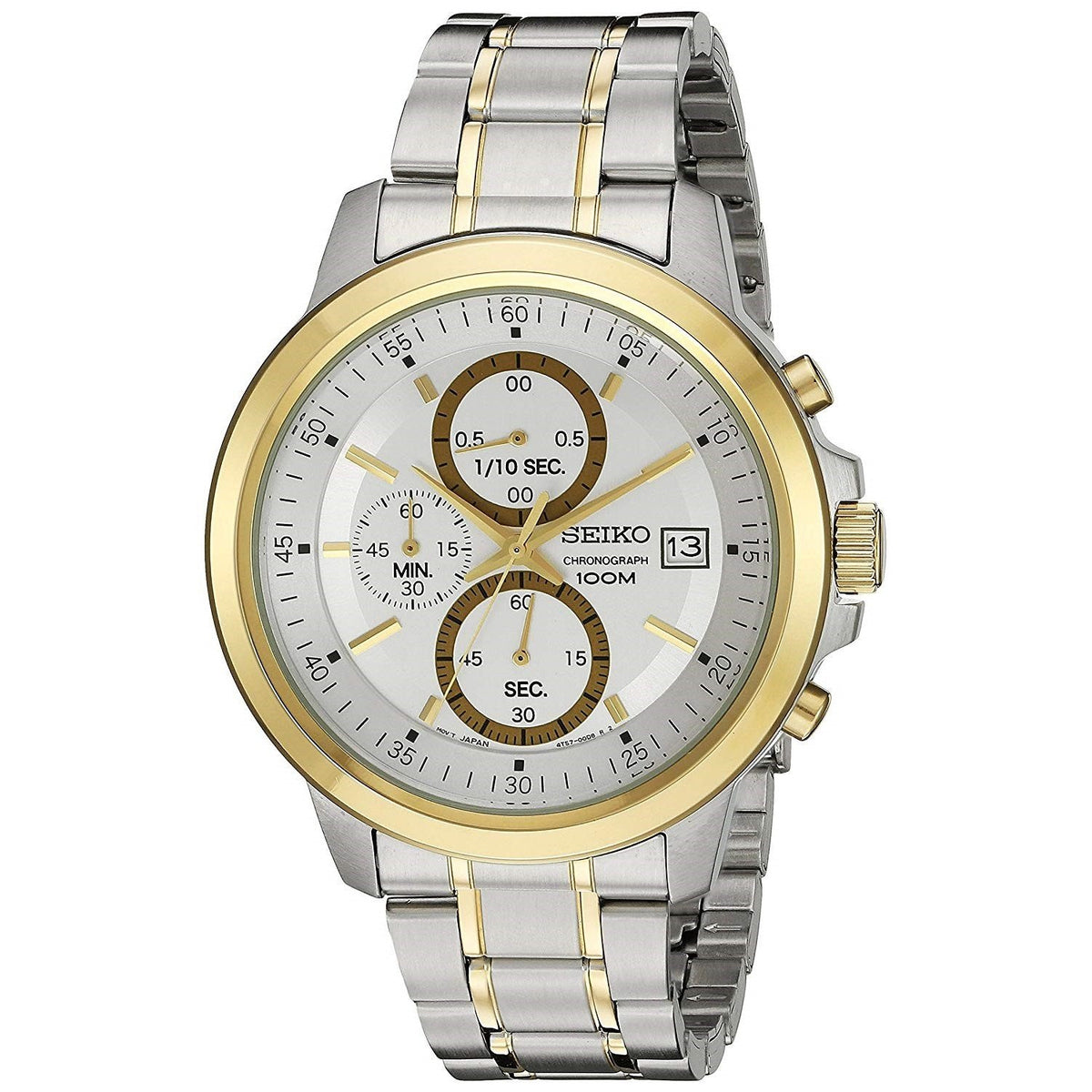 Seiko Men's SKS456 Classic Chronograph Two-Tone Stainless Steel Watch
