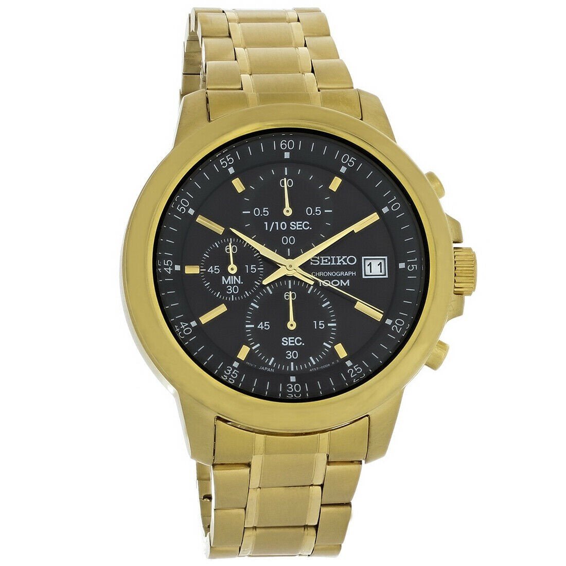 Seiko Men's SKS468 Seiko Chronograph Chronograph Gold-Tone Stainless Steel Watch