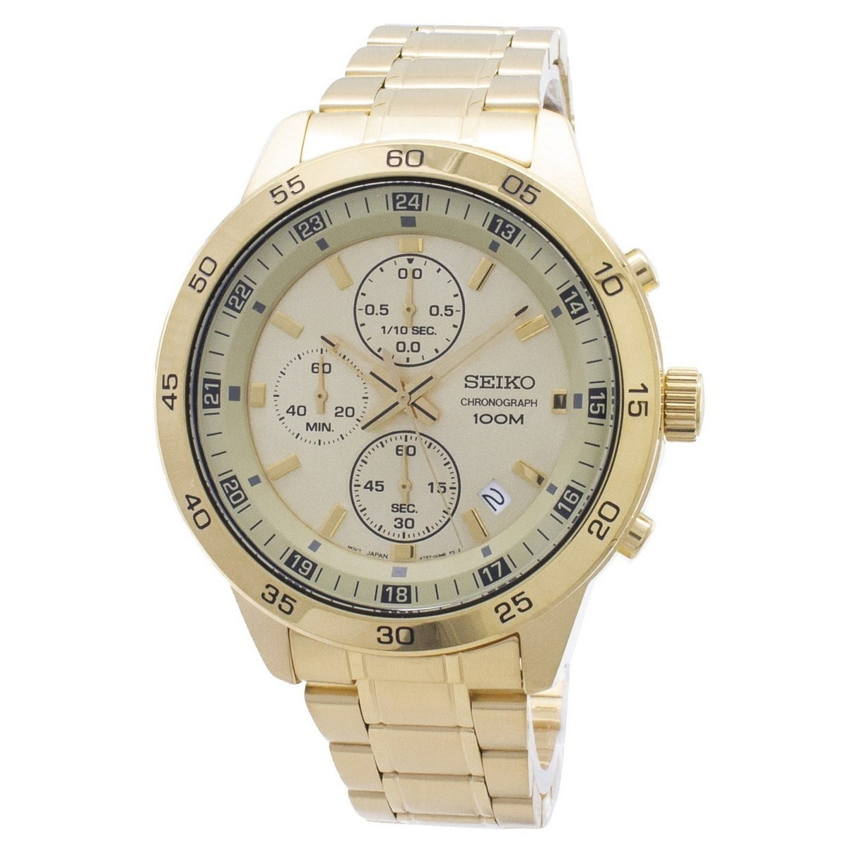 Seiko Men's SKS646 Chronograph Chronograph Gold-Tone Stainless Steel Watch