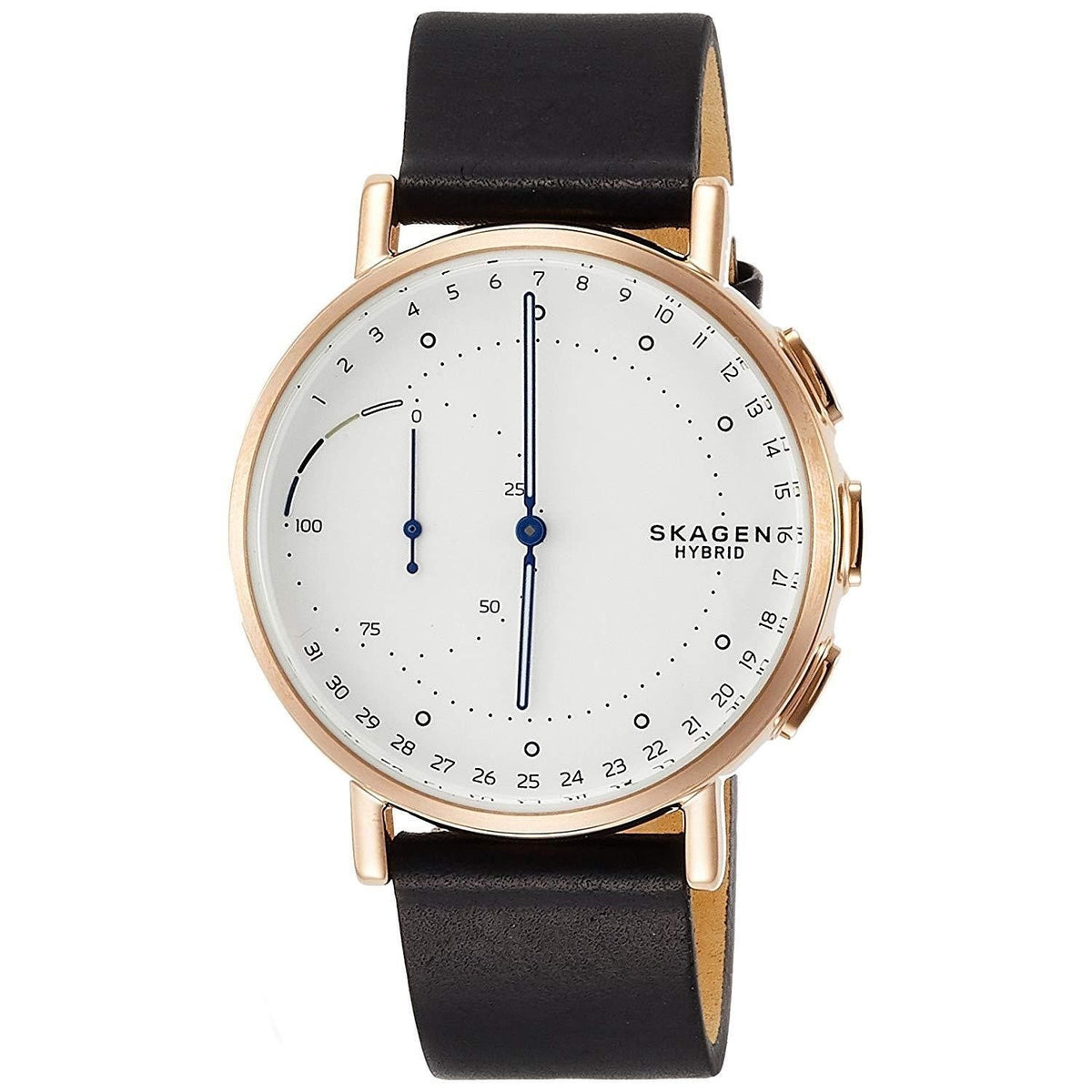 Skagen Men's SKT1112 Hybrid Black Leather Watch