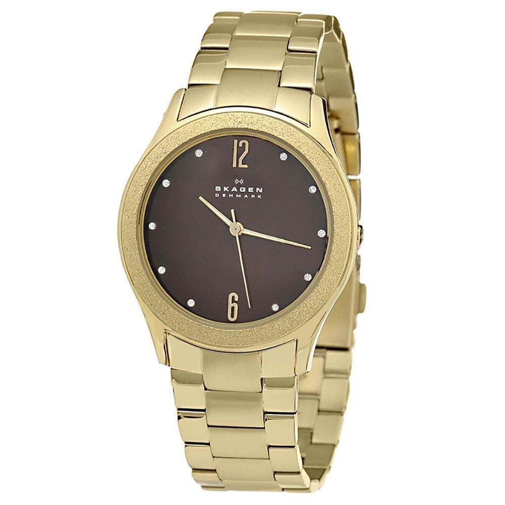 Skagen Women's SKW2108 Klassik Crystal Gold-Tone Stainless Steel Watch