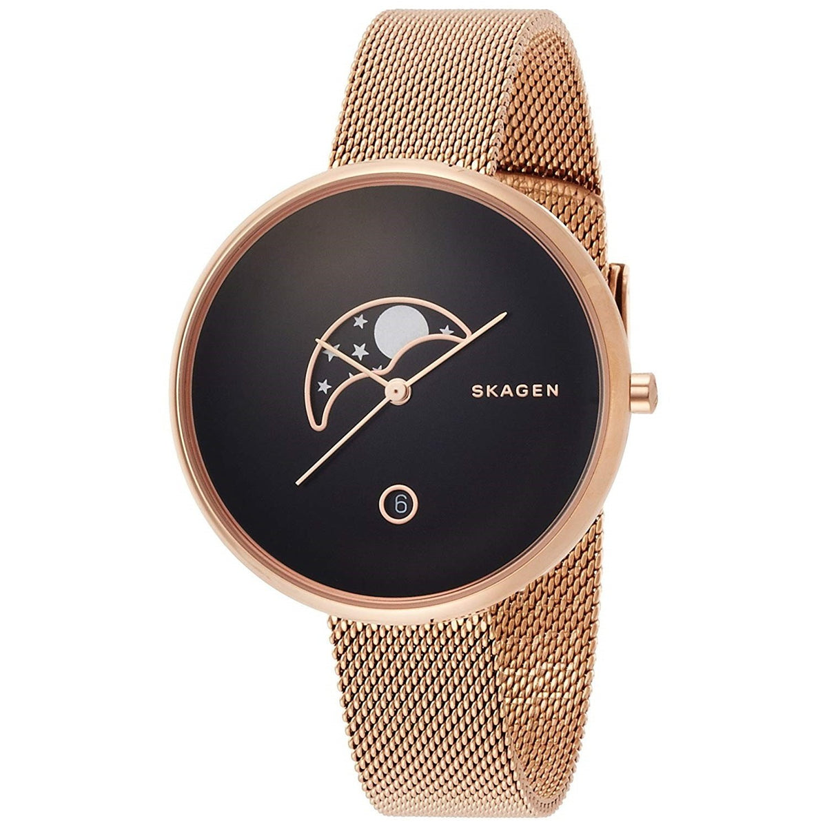 Skagen Women's SKW2371 Gitte Moon Phase Rose-Tone Stainless Steel Watch
