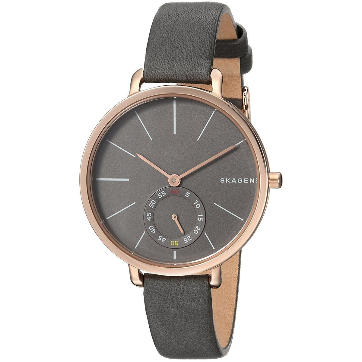 Skagen Women's SKW2396 Hagen Multi-Function Black Leather Watch