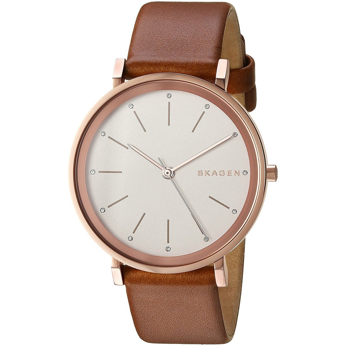 Skagen Women's SKW2488 Hald Crystal Brown Leather Watch