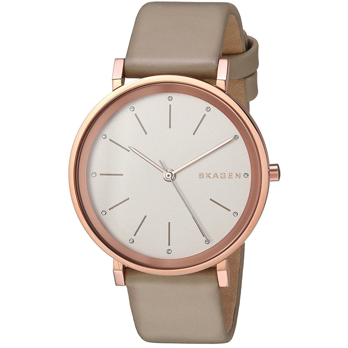 Skagen Women's SKW2489 Hald Crystal Beige Leather Watch