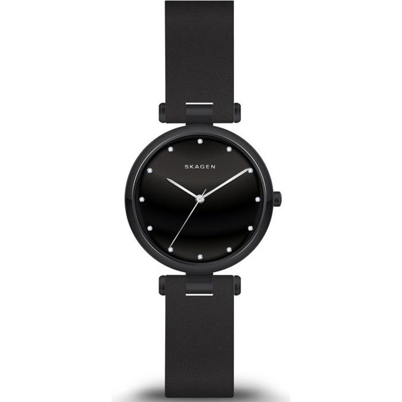 Skagen Women's SKW2515 Tanja Black Leather Watch