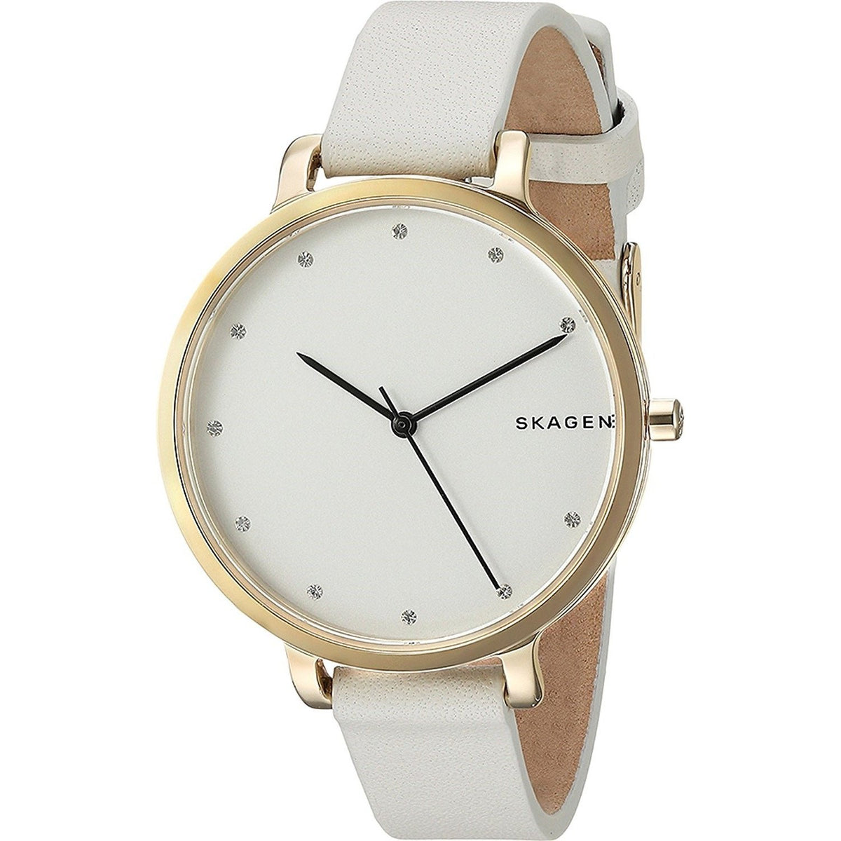 Skagen Women's SKW2578 Hagen Crystal White Leather Watch