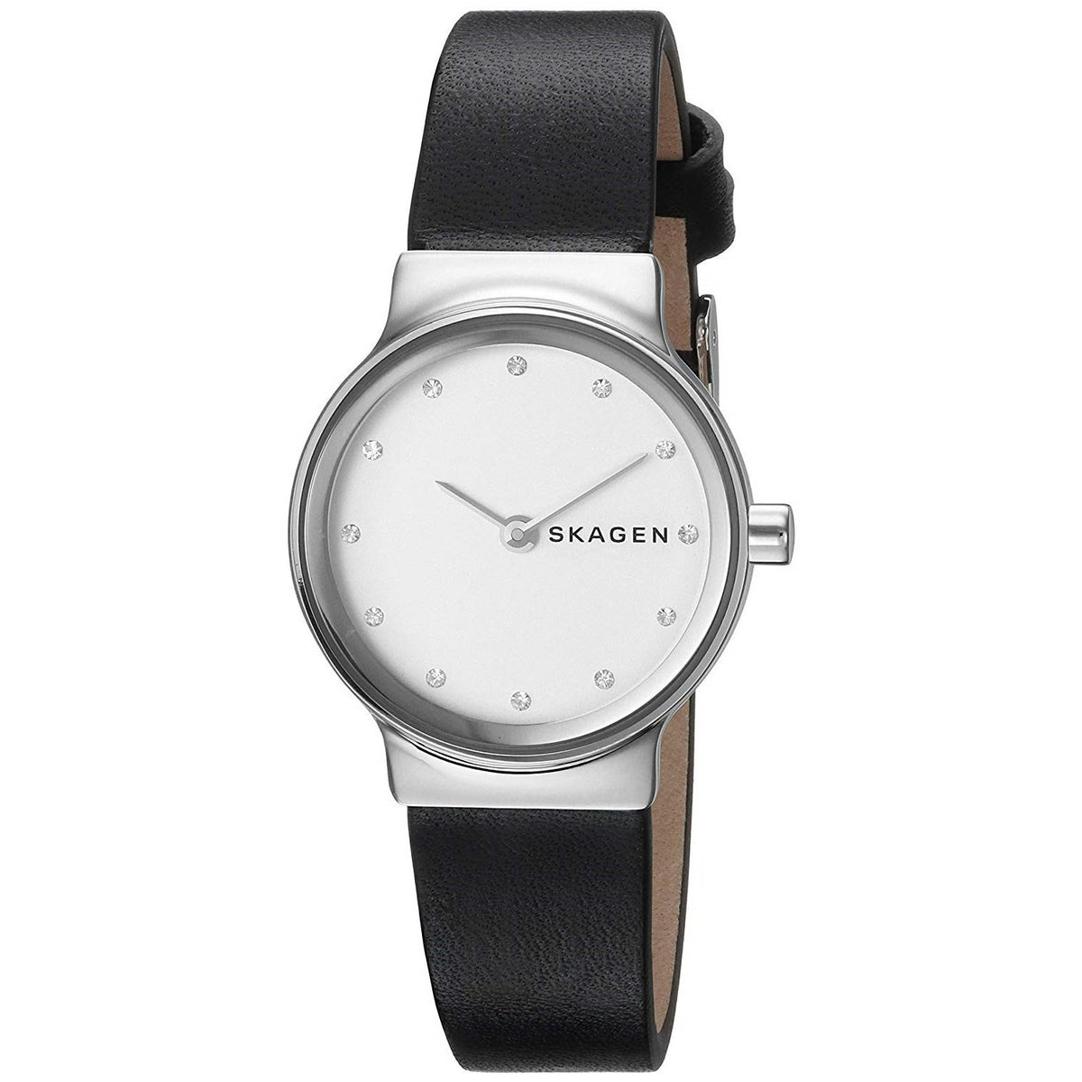 Skagen Women's SKW2668 Freja Crystal Black Leather Watch