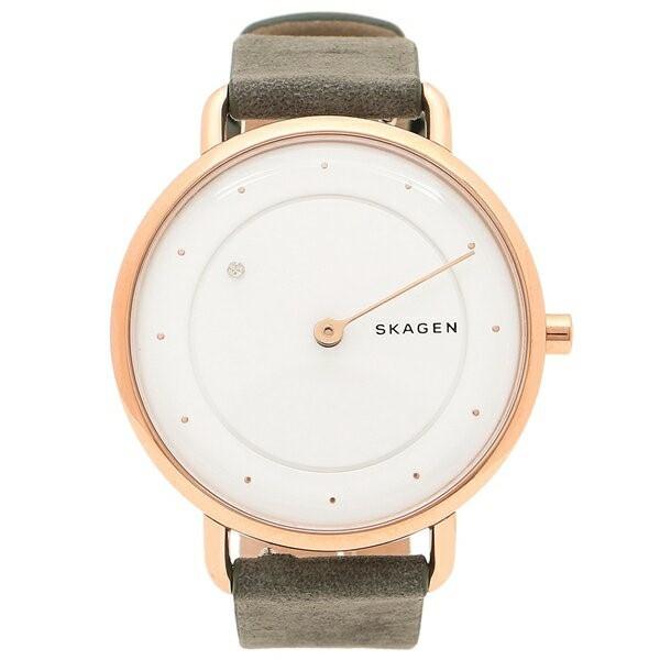 Skagen Women's SKW2739 Horizont Special Edition Rotating Diamond Rotating Diamond Grey Leather Watch