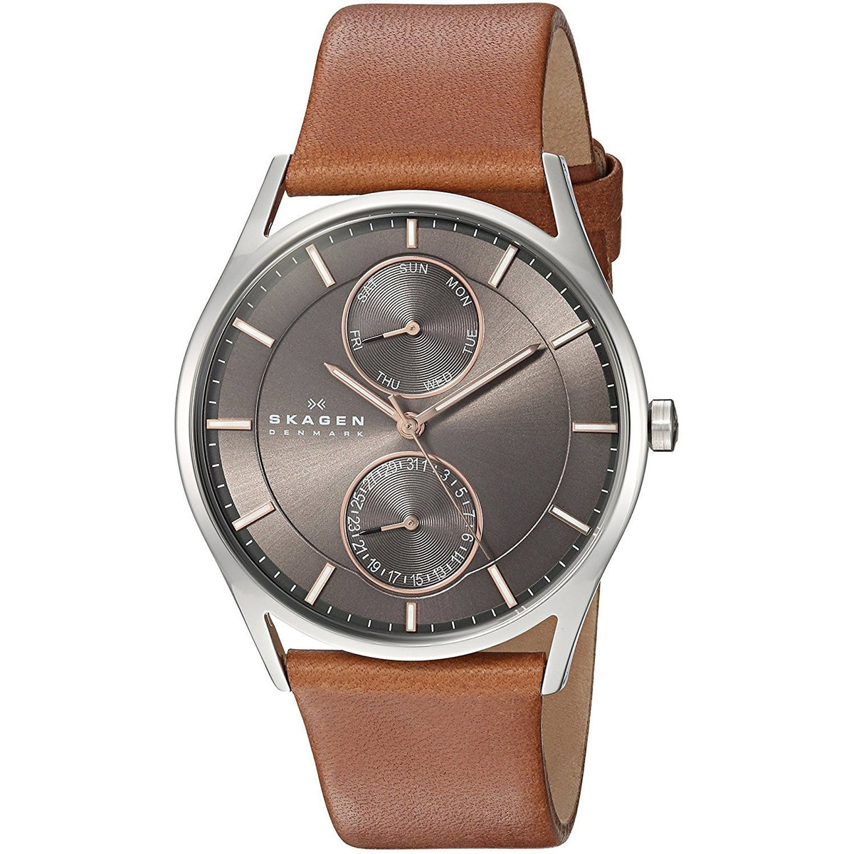 Skagen Men's SKW6086 Holst Chronograph Brown Leather Watch