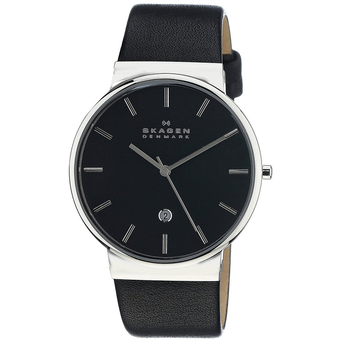 Skagen Men's SKW6104 Ancher Black Leather Watch
