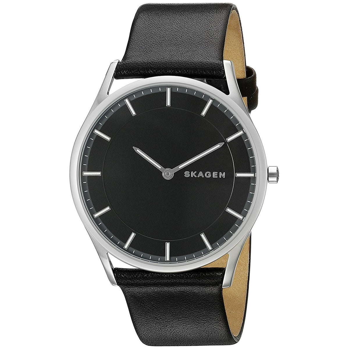 Skagen Men's SKW6220 Holst Slim Black Leather Watch