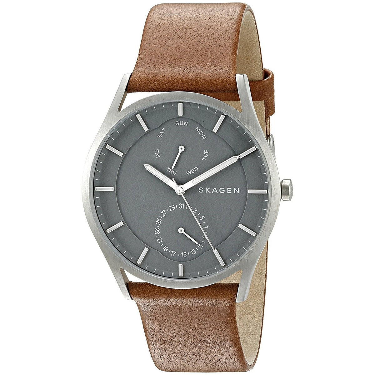 Skagen Men's SKW6264 Holst Multi-Function Brown Leather Watch
