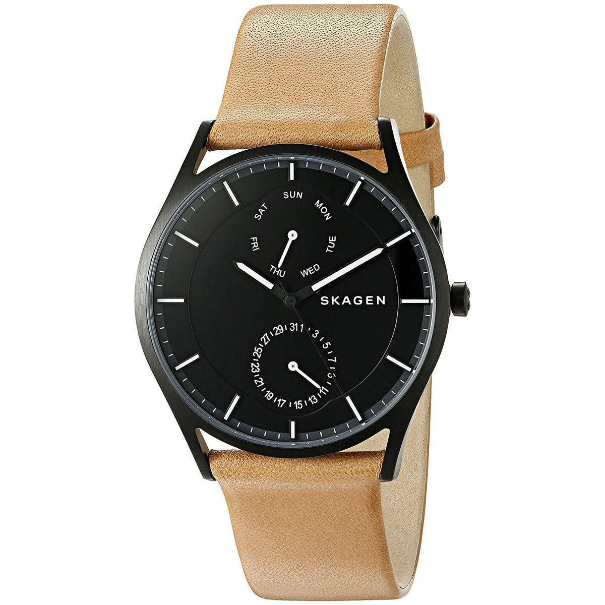 Skagen Men's SKW6265 Holst Multi-Function Brown Leather Watch