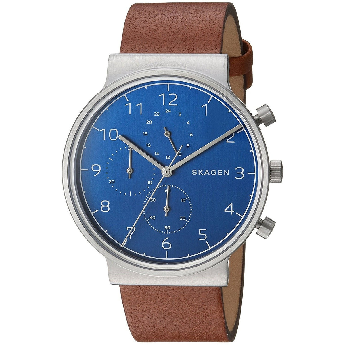 Skagen Men's SKW6358 Ancher Chronograph Brown Leather Watch